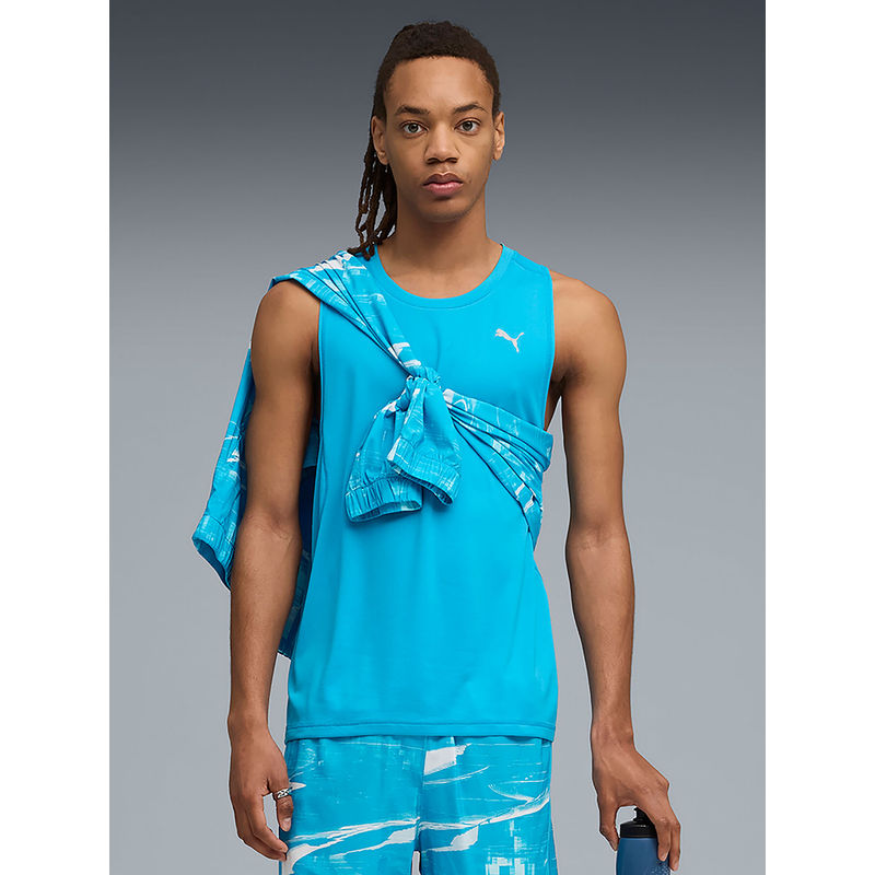 Puma Velocity Men Blue Running Tank (L)
