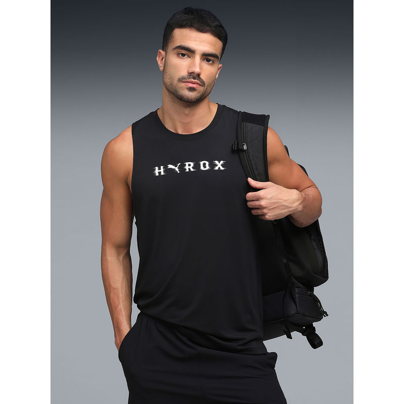 Puma Hyrox Cloudspun Men Black Regular Fit Training Tank (XL)