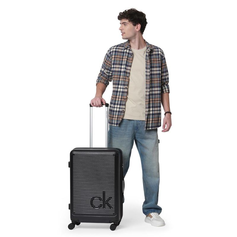 Calvin Klein HORIZON Range Black 26 Hard Luggage Bag (M)