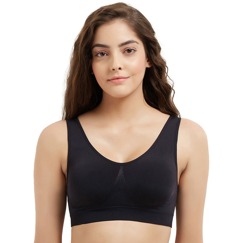 Wacoal B-Smooth Padded Non-Wired Full Coverage Seamless T-Shirt Bra - Black (36)