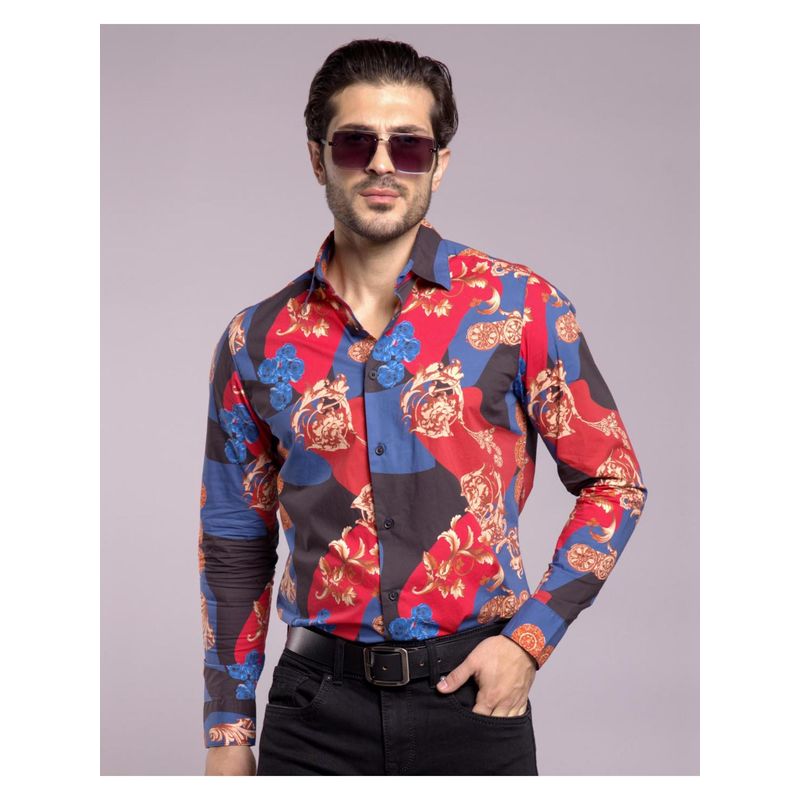 ROOKIES Winter Multi Color Full Sleeves Printed Shirt (Rjs2461) (S)