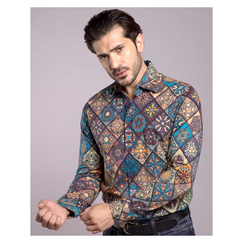 ROOKIES Winter Multi Color Full Sleeves Printed Shirt (Rjs2480) (S)