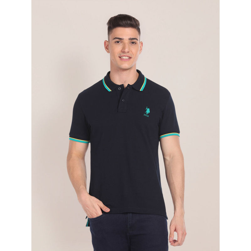 U.S. POLO ASSN. Slim Fit Cotton Polo T-Shirt (L)