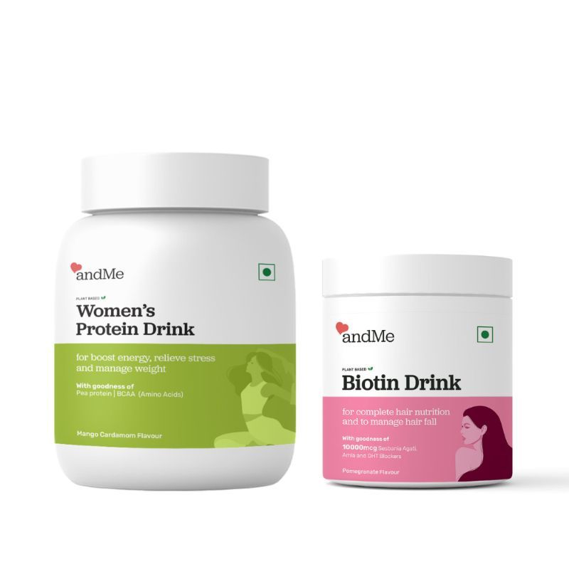 andMe Women'S Plant Protein Powder(Mango Cardamom) + andMe Plant Based