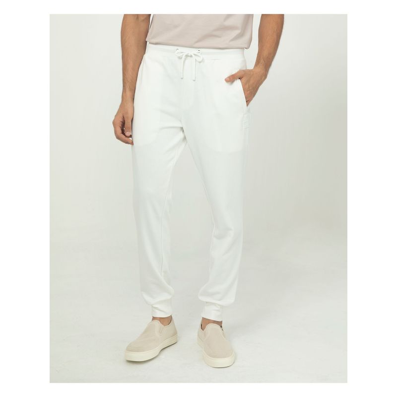 Rare Rabbit Akagi Primary Off White Solid Track Pant (30)