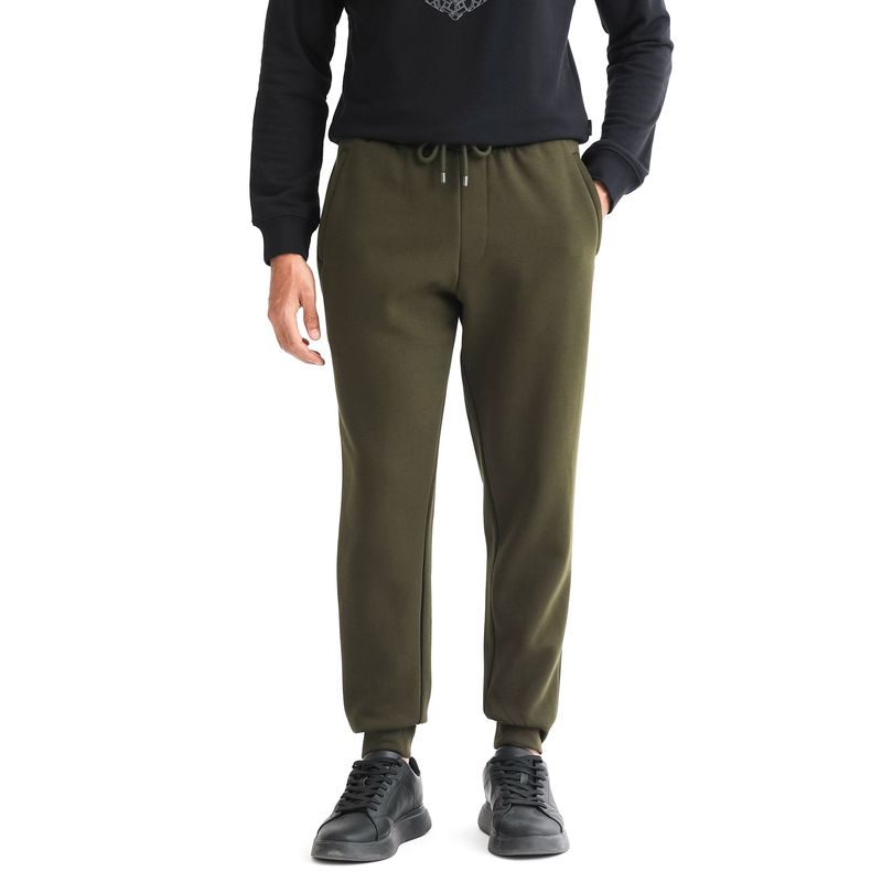 Rare Rabbit Fenit Primary Olive Solid Track Pant (30)