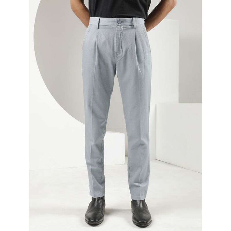 Rare Rabbit Lyte Pastel Blue Solid Trousers (28)