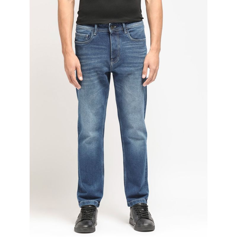 Rare Rabbit Polin Primary Blue Solid Jeans (28)