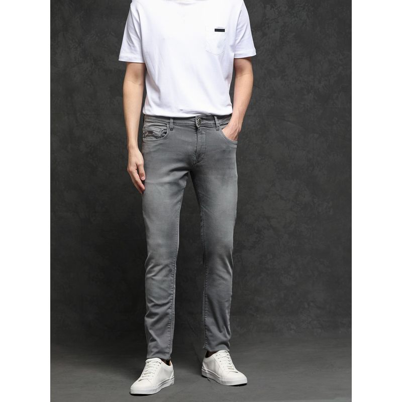 Rare Rabbit Radley Primary Grey Solid Jeans (28)