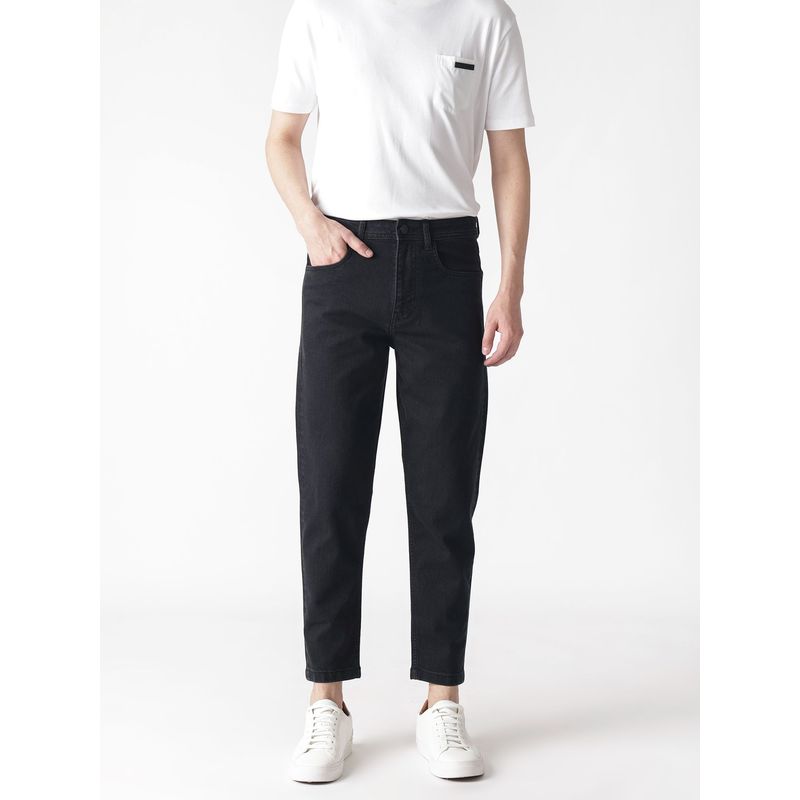 Rare Rabbit Sam Primary Black Solid Jeans (28)