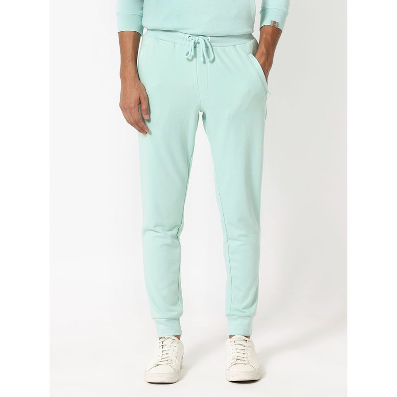 Rare Rabbit Shiga Light Blue Solid Track Pant (30)