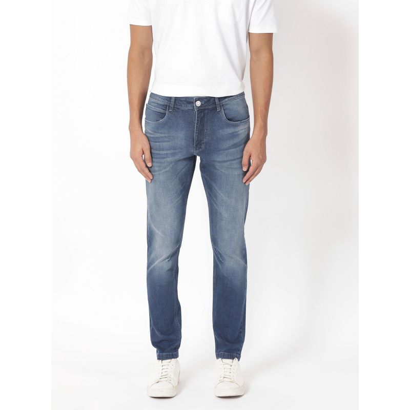 Rare Rabbit Toke Primary Blue Solid Jeans (28)