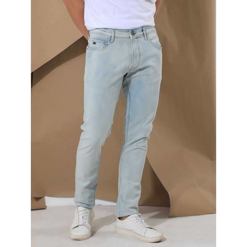 Rare Rabbit Yuto Light Blue Solid Jeans (30)