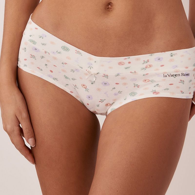 La Vie En Rose Cotton Be Comfy Hiph - White (XS)