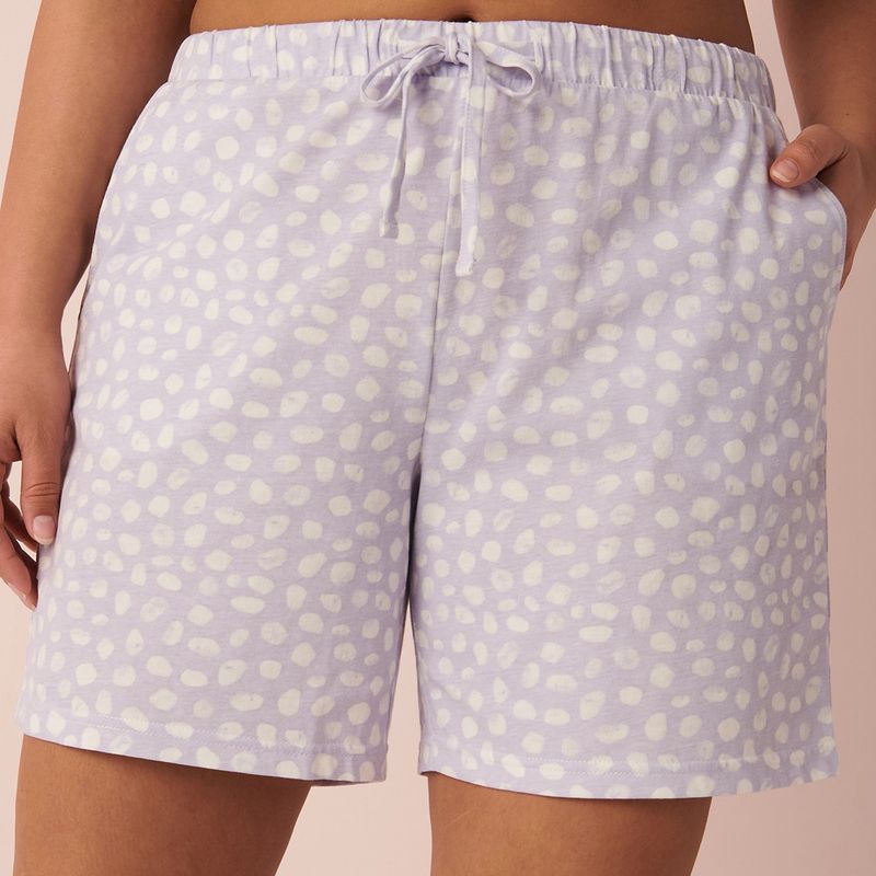 La Vie En Rose Elp Giraffe Cotton Bermuda - Purple (XL)