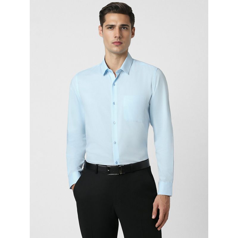 Peter England Men Blue Slim Fit Formal Shirt (39)