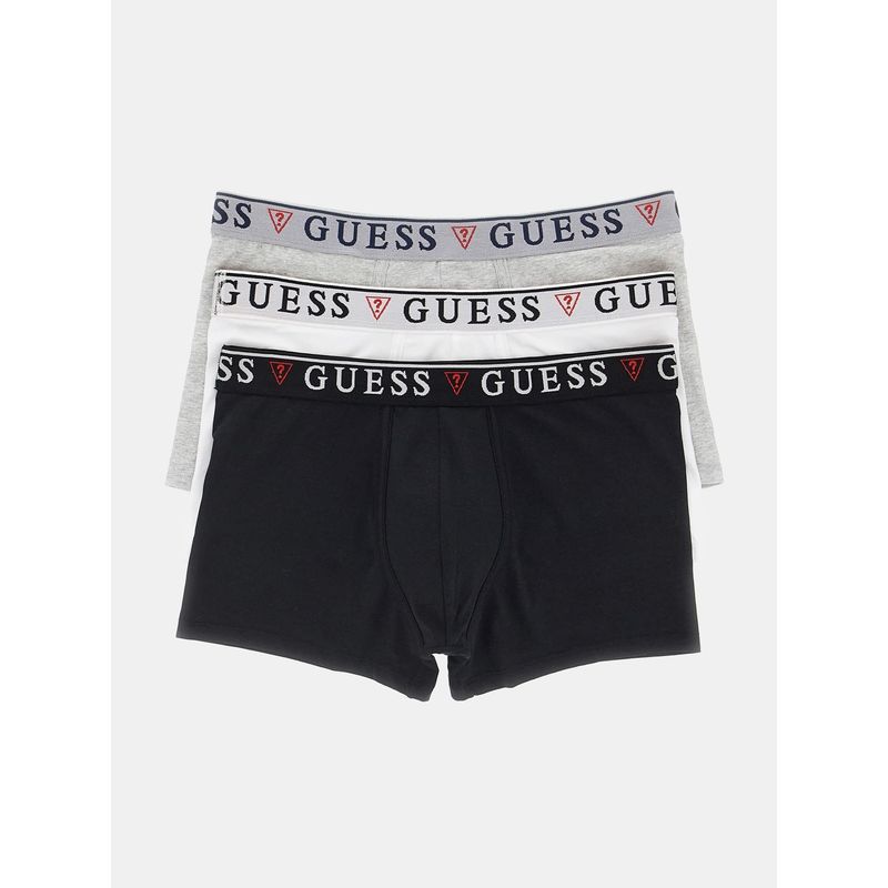 Guess Men Multi-Color Solid Regular Fit Trunk (Pack of 3) (L)