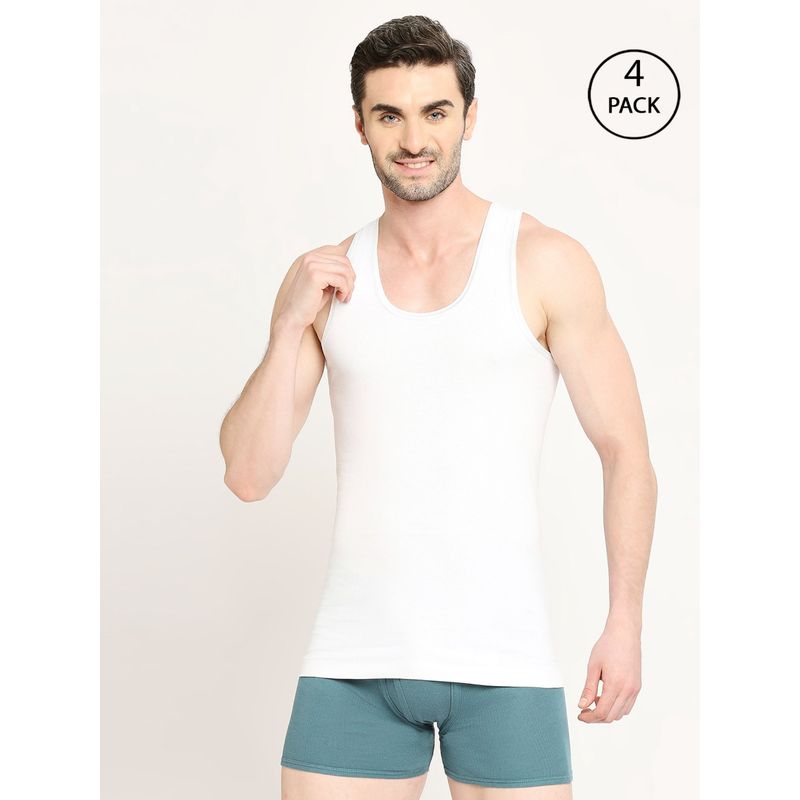 VIP Nawab Mens 100% Cotton Vest (Pack of 4) (XL)