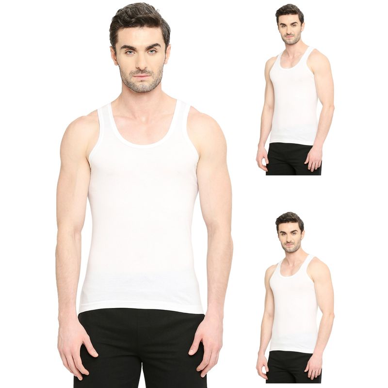 VIP Mens Bonus Premium Cotton Vest (Pack of 3) (L)
