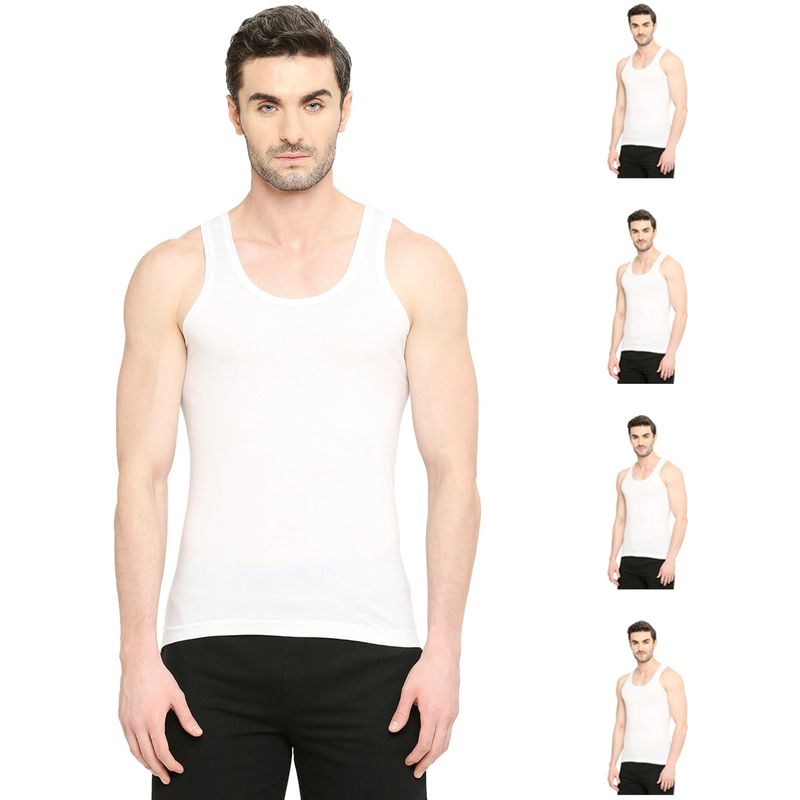 VIP Mens Bonus Premium Cotton Vest (Pack of 5) (S)