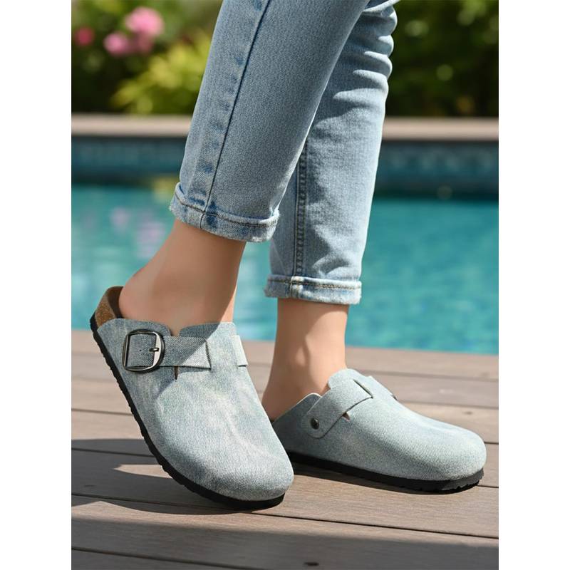 LYDC LONDON Women Blue Mules (UK 4)