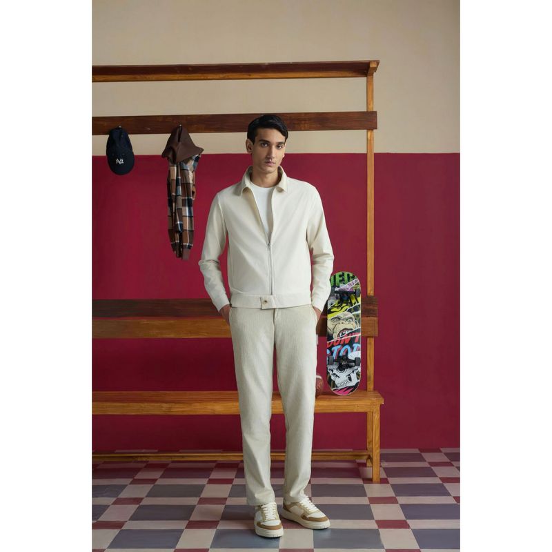 Muvazo Clean Line Off White Trouser (S)