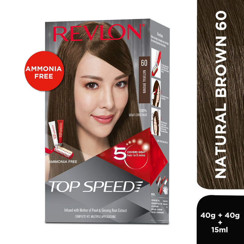 Revlon Top Speed Hair color Woman , Natural Brown 60