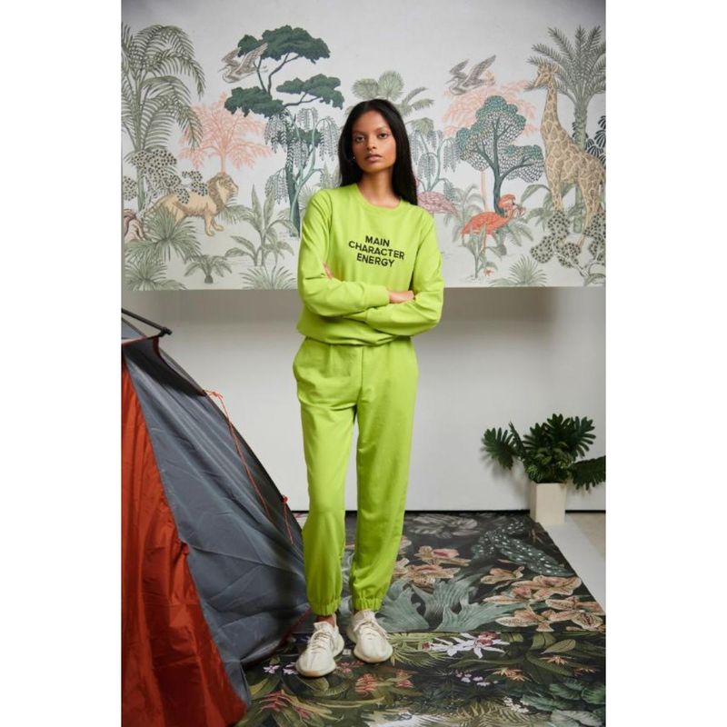 NeceSera Main Character Energy Bamboo Terry Sweatshirt with Joggers (Set of 2) (XL)