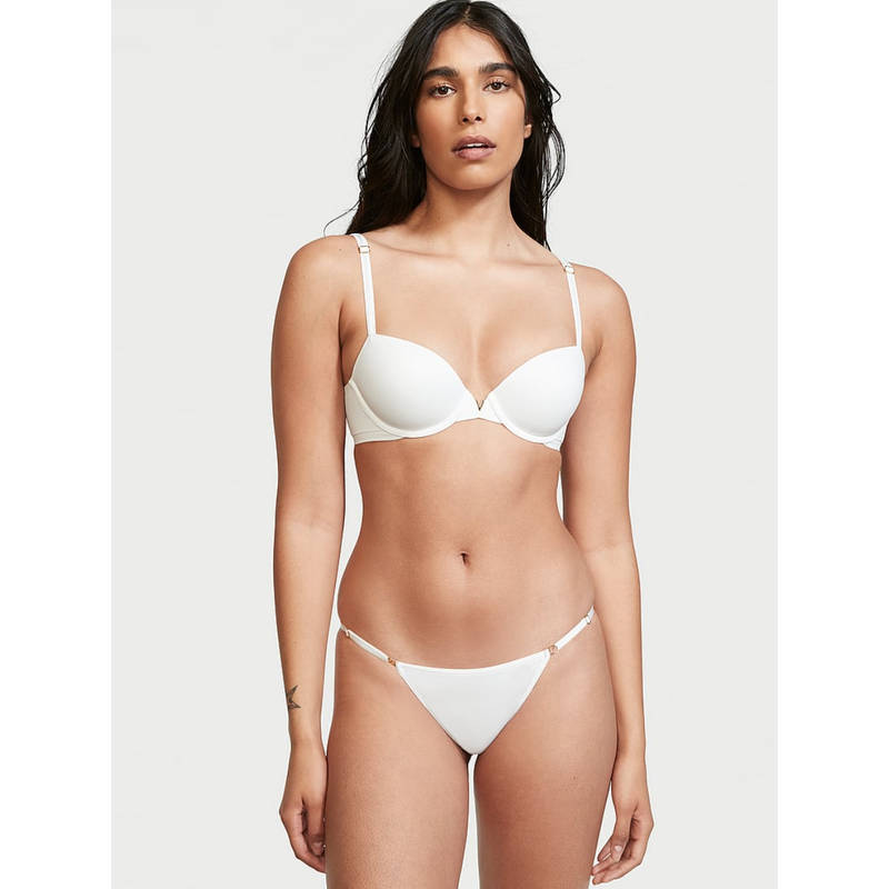 Victoria's Secret White Love Cloud Adjustable String Bikini Panty (L)