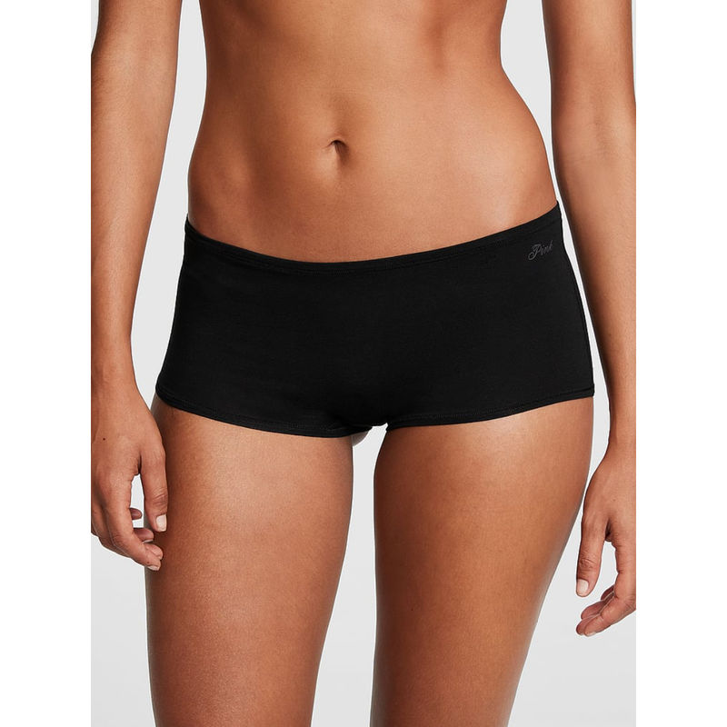 Victoria's Secret Black Cotton Boyshort Panty (XL)