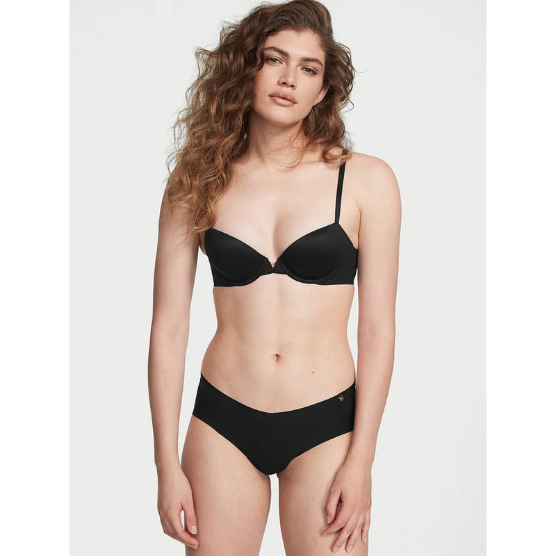 Victoria's Secret Black No-Show Hip Hugger Panty (XS)