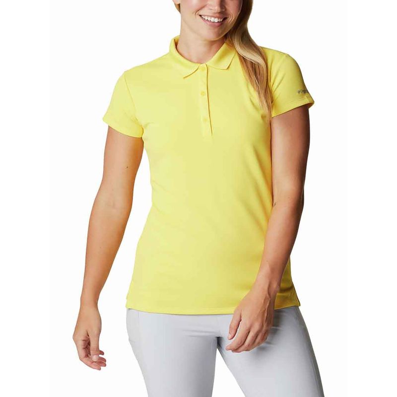 Columbia Women Yellow Innisfree Short Sleeve Polo (XS)