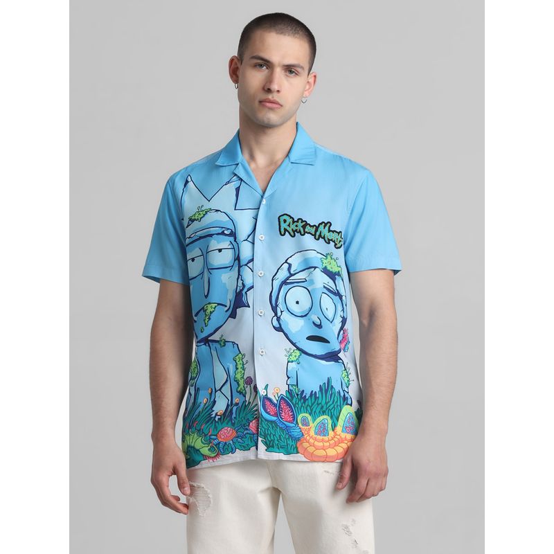 Jack & Jones Rick & Morty Blue Regular Fit Shirt (2XL)