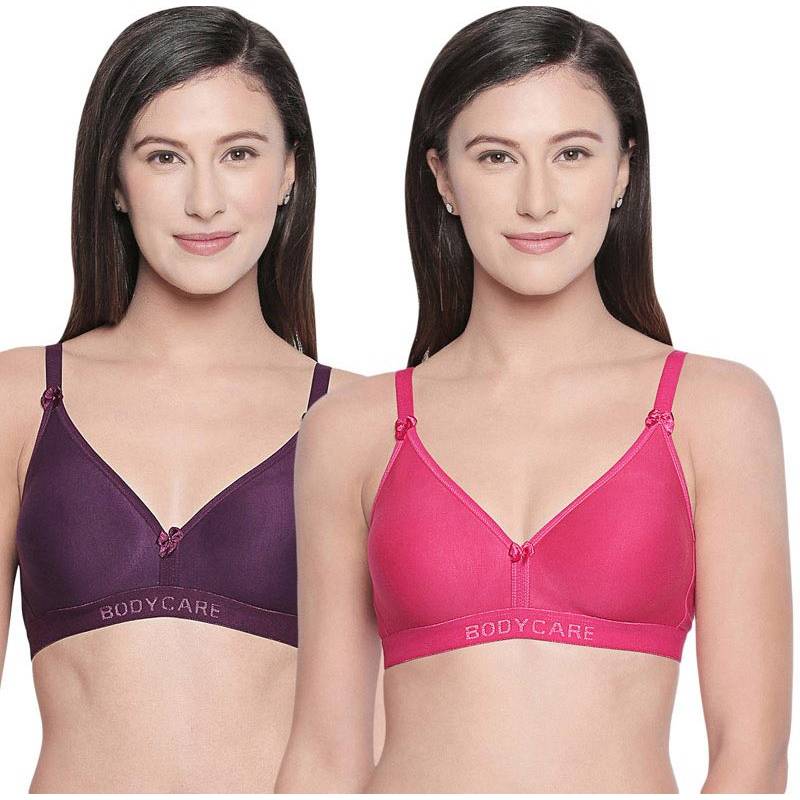 Bodycare B, C & D Cup Perfect Coverage Bra-Pack Of 2 - Multi-Color (38C)