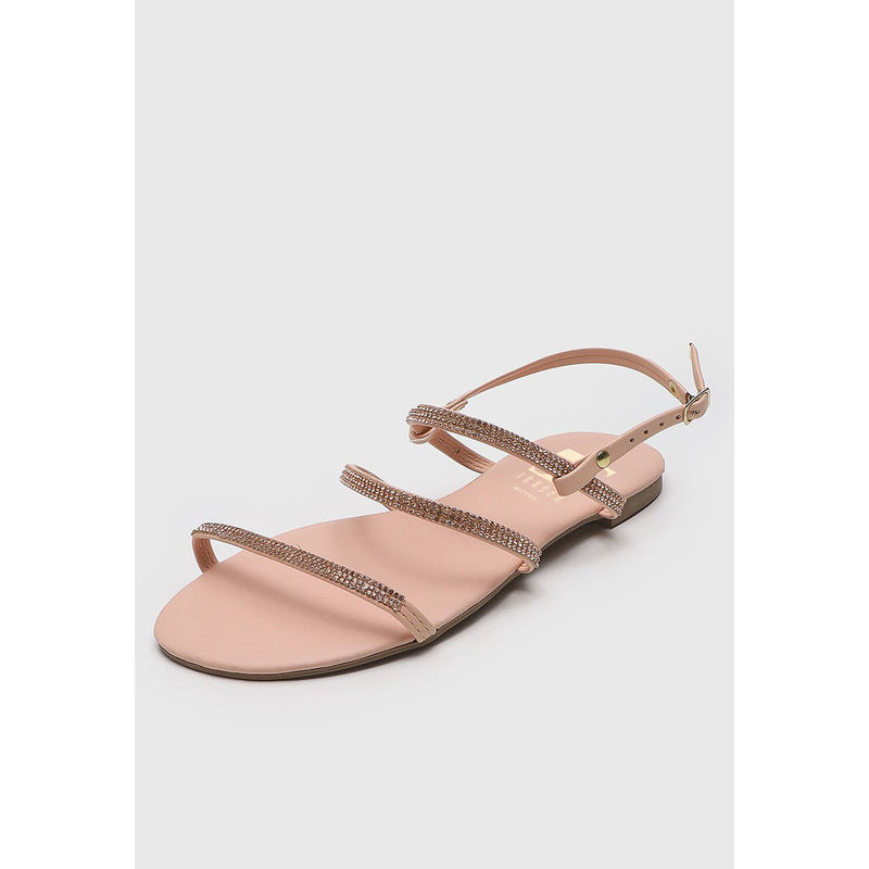IRUSSH Memory Foam Peach Ankle Buckle Sandals (EURO 35)