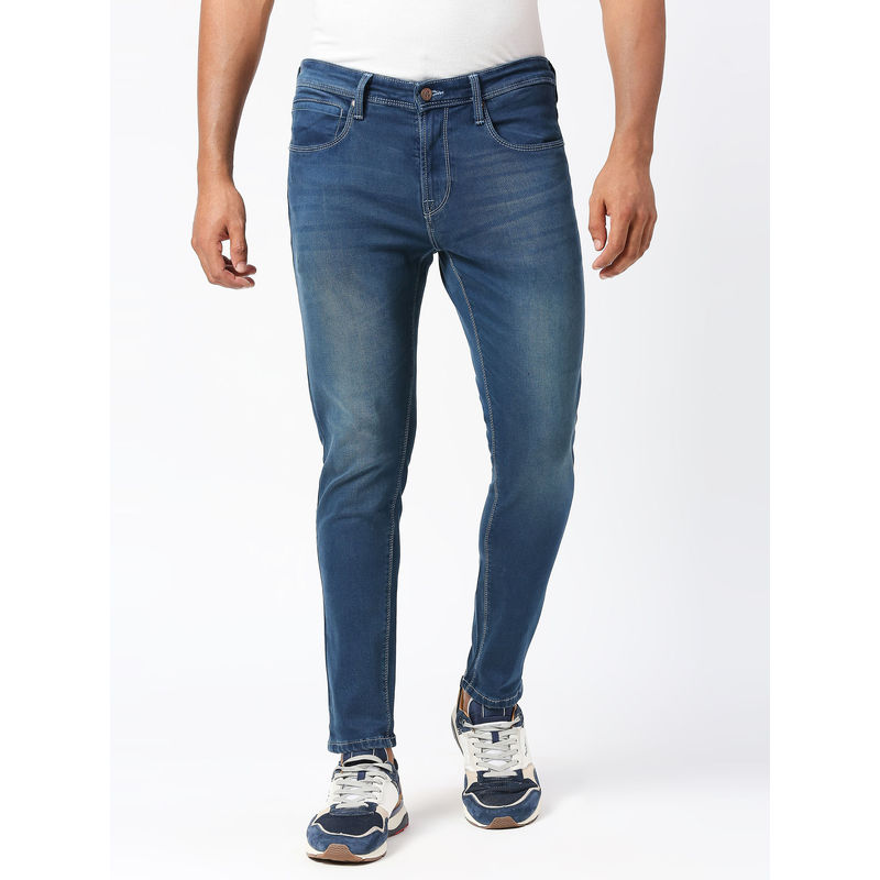 Pepe Jeans Blue Chinox Ankle Super Skinny Fit Mid Waist Ankle Jeans (38)