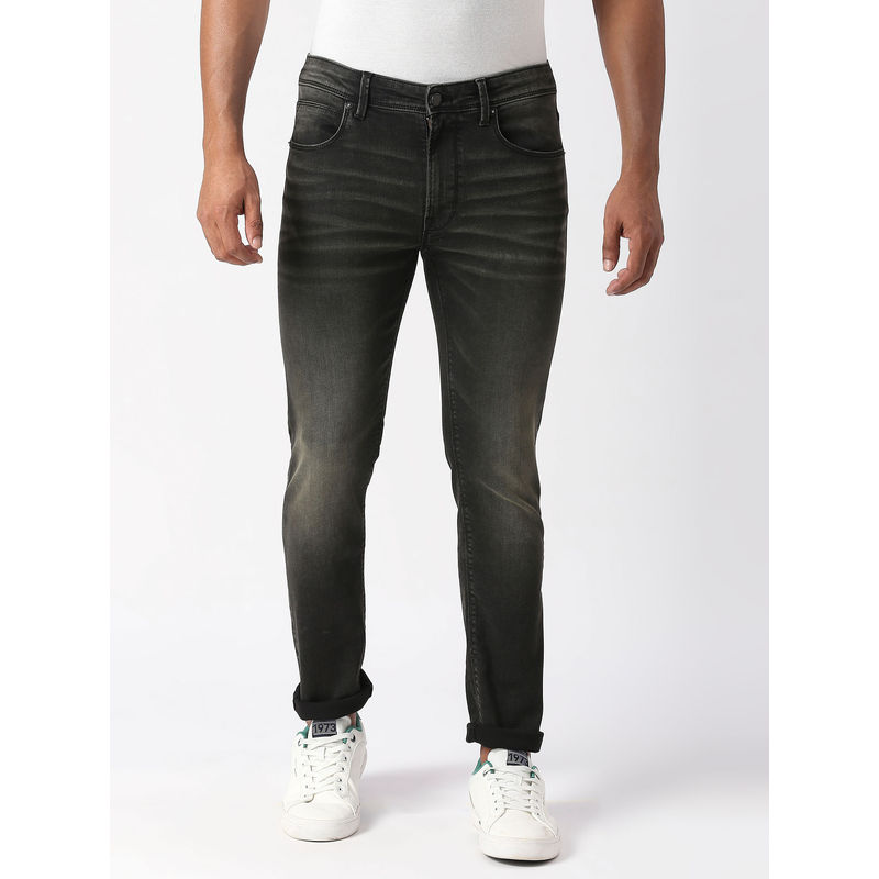 Pepe Jeans Black Tapered Vapour Tapered Fit Low Waist Jeans (30)