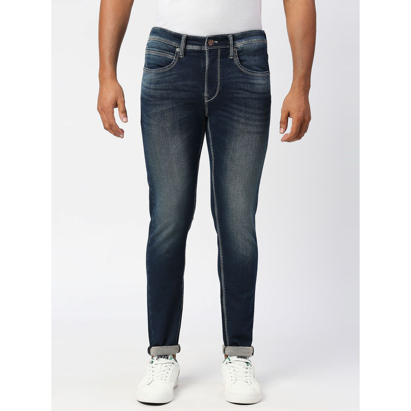 Pepe Jeans Navy Blue Chinox Super Skinny Fit Mid Waist Jeans (38)