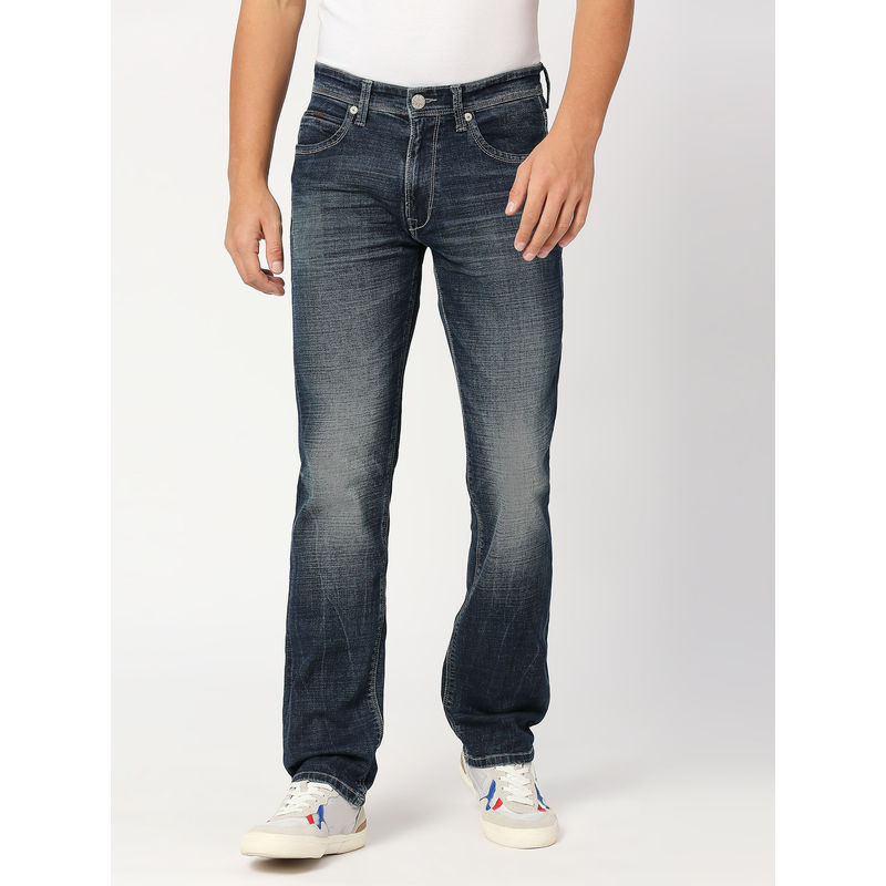Pepe Jeans Navy Blue Holborn Regular Fit Mid Waist Straight Leg Jeans (30)