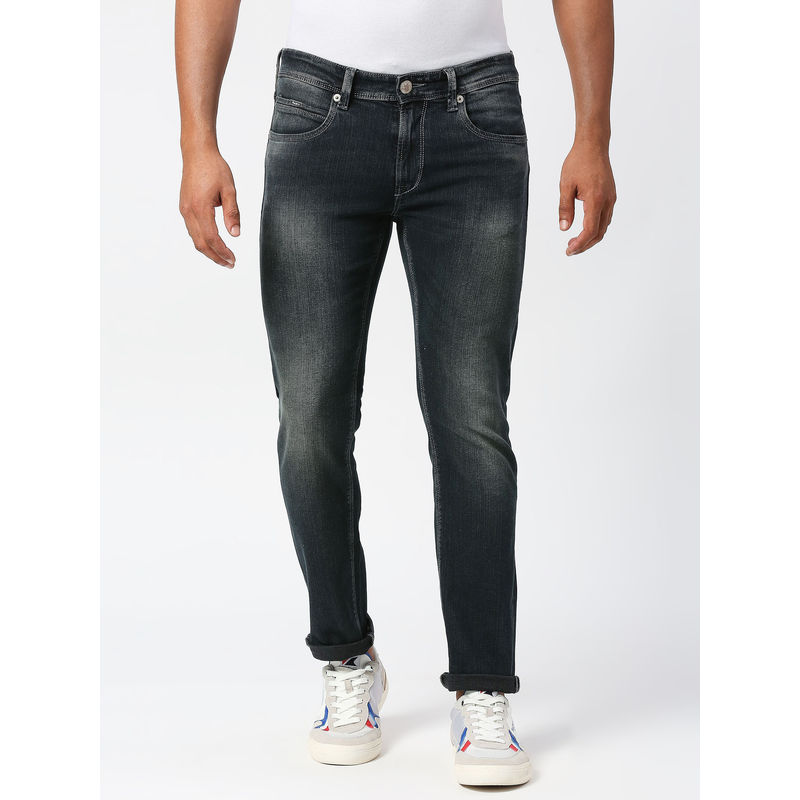 Pepe Jeans Black Tapered Vapour Tapered Fit Low Waist Jeans (30)