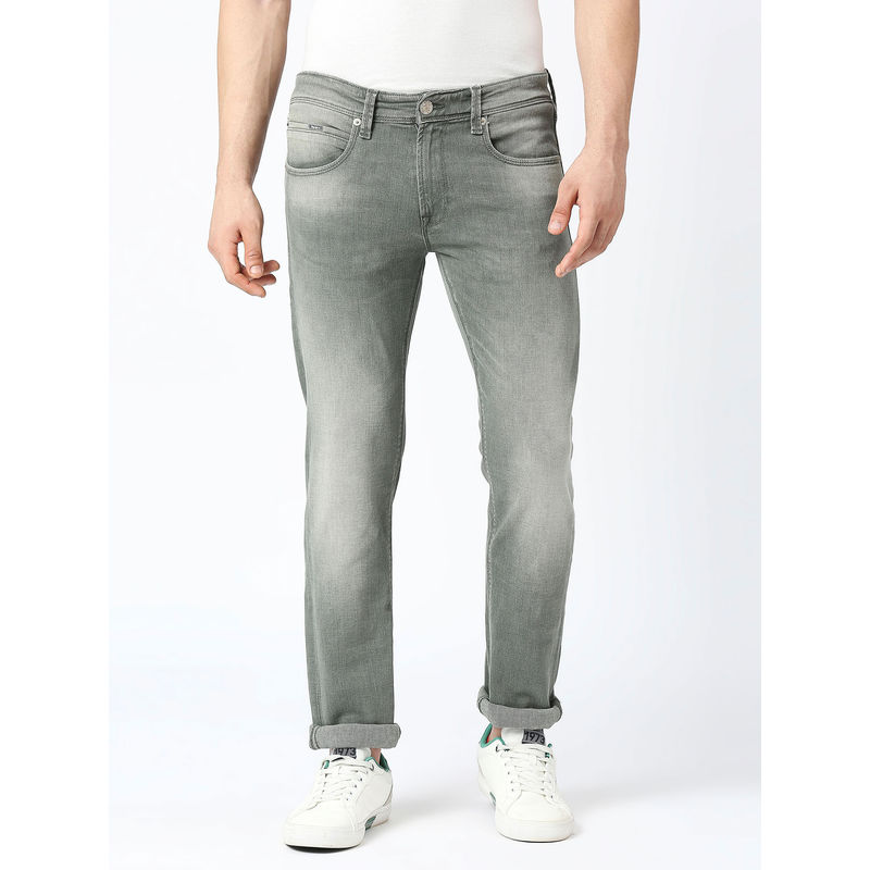 Pepe Jeans Grey Vapour Slim Fit Mid Waist Jeans (32)