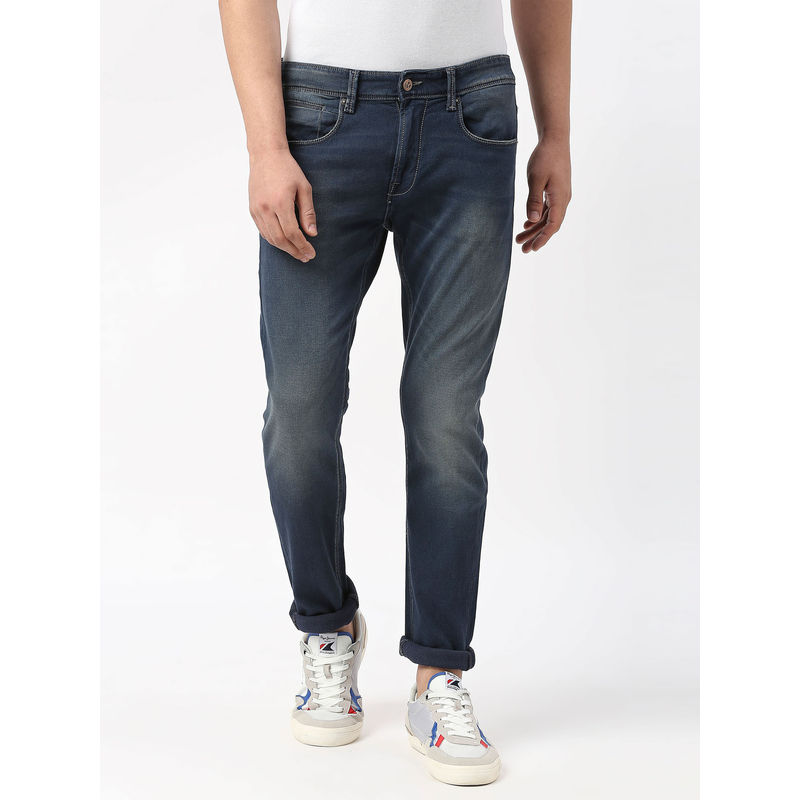 Pepe Jeans Blue Tapered Vapour Tapered Fit Low Waist Jeans (30)