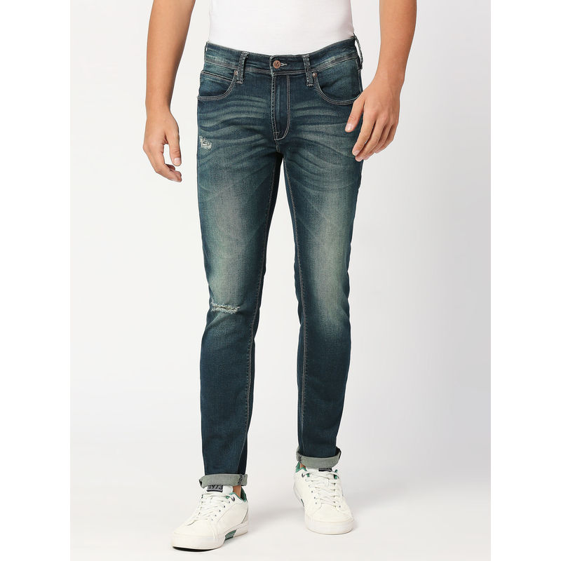 Pepe Jeans Blue Tapered Vapour Tapered Fit Low Waist Jeans (32)