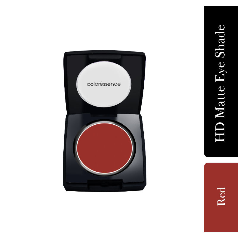 Coloressence HD Matte Eyeshadow, One Stroke Application Long Stay Waterproof Pigment, Red