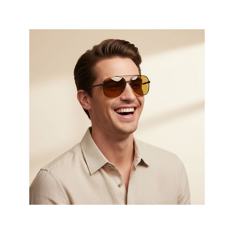 Buy Scott Sunglasses Light Yellow Lens Aviator Sunglasses With UV