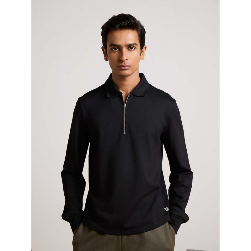 Muvazo Obsidian Luxe Zipper Tee Sweatshirt (L)