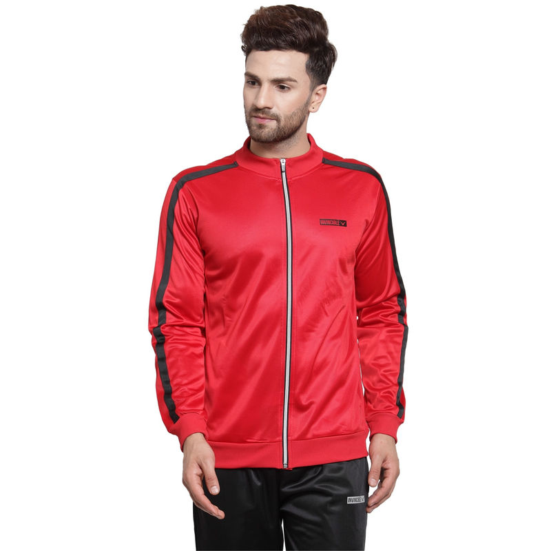 INVINCIBLE Red Mens Classic Team Sports Jacket (2XL)