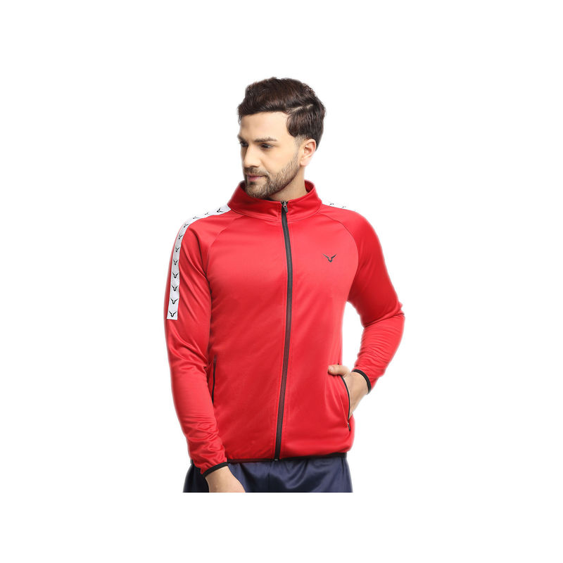INVINCIBLE Red Mens Poly Classic Jacket (L)