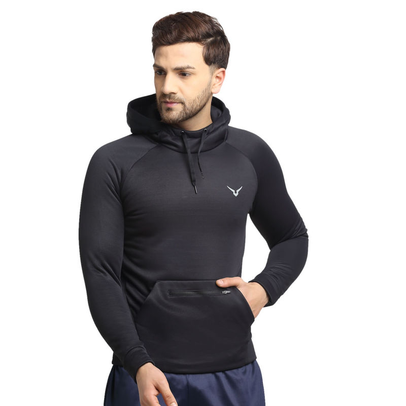 INVINCIBLE Black Mens Exclusive Box Fleece Hoodie (L)