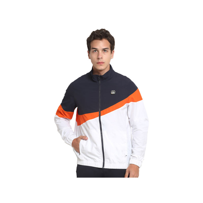 INVINCIBLE Navy White Orange Mens Outdoor Jacket (S)